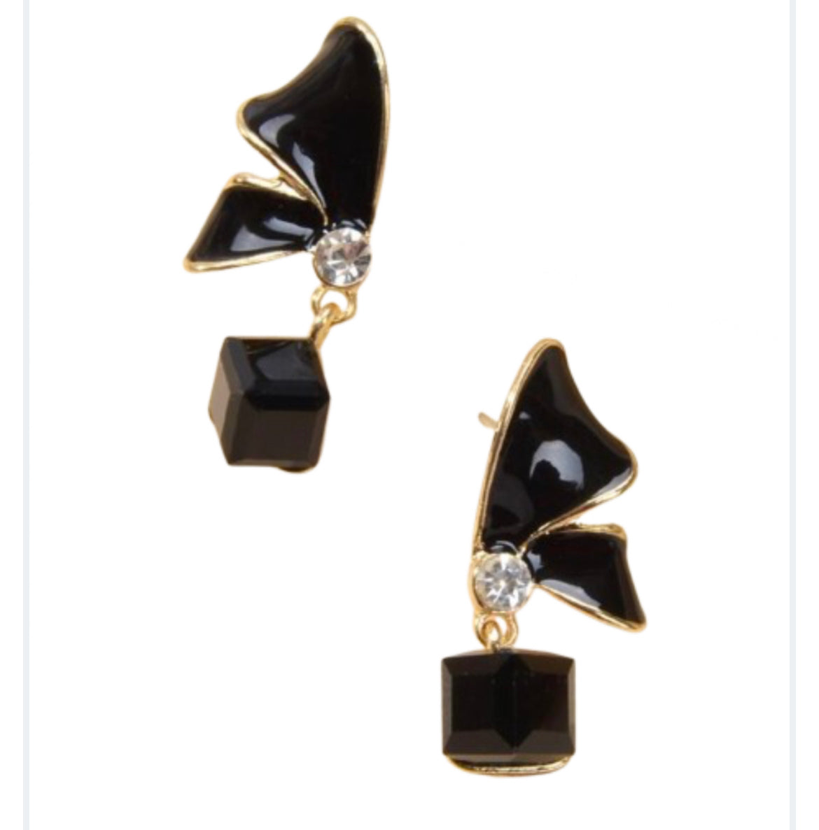 'Butterfly' drop earrings