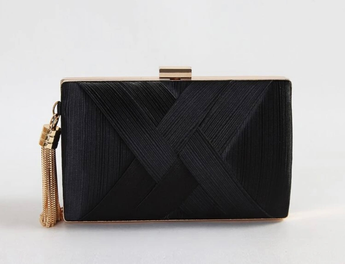 Black clutch bag