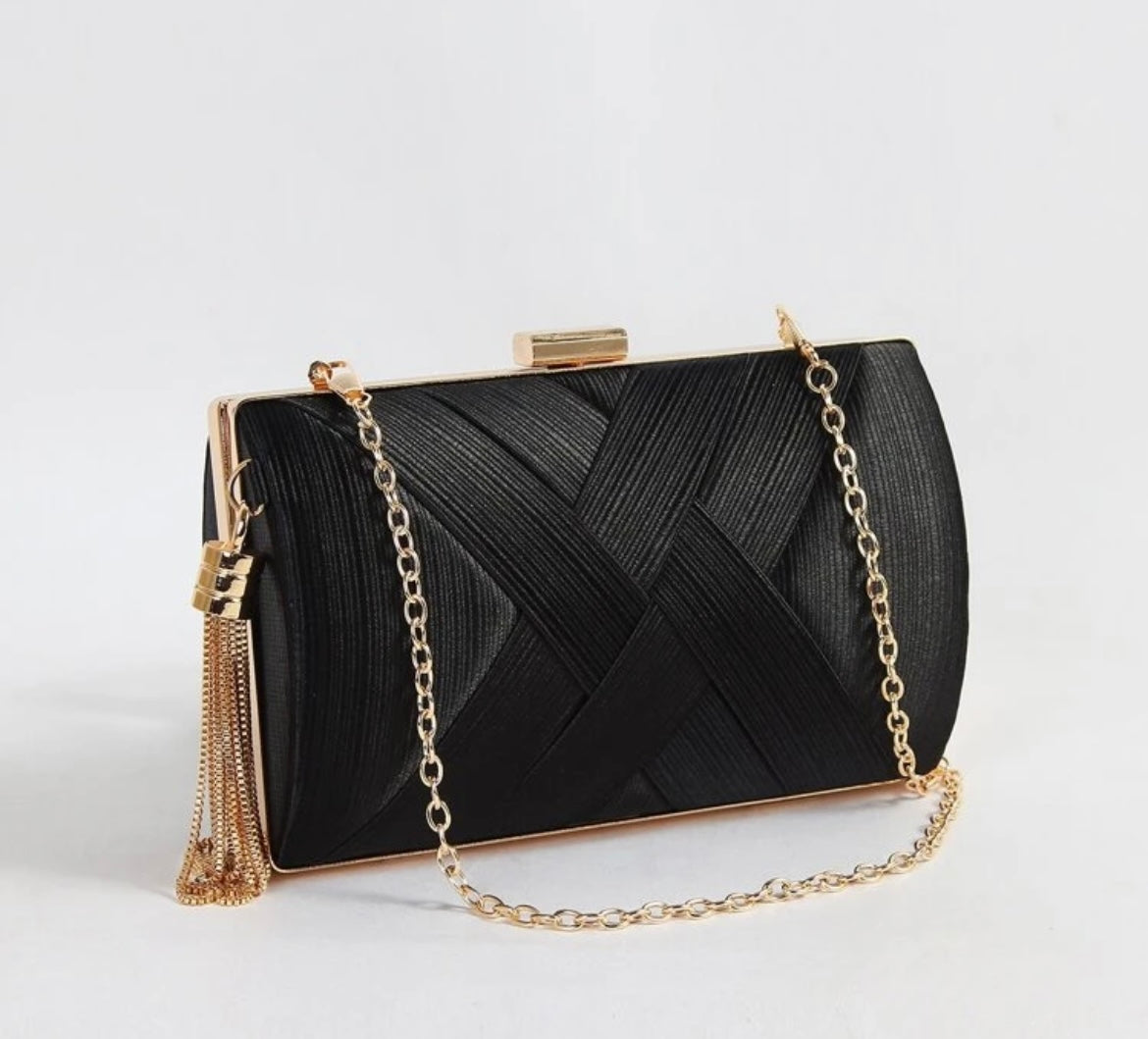 Black clutch bag