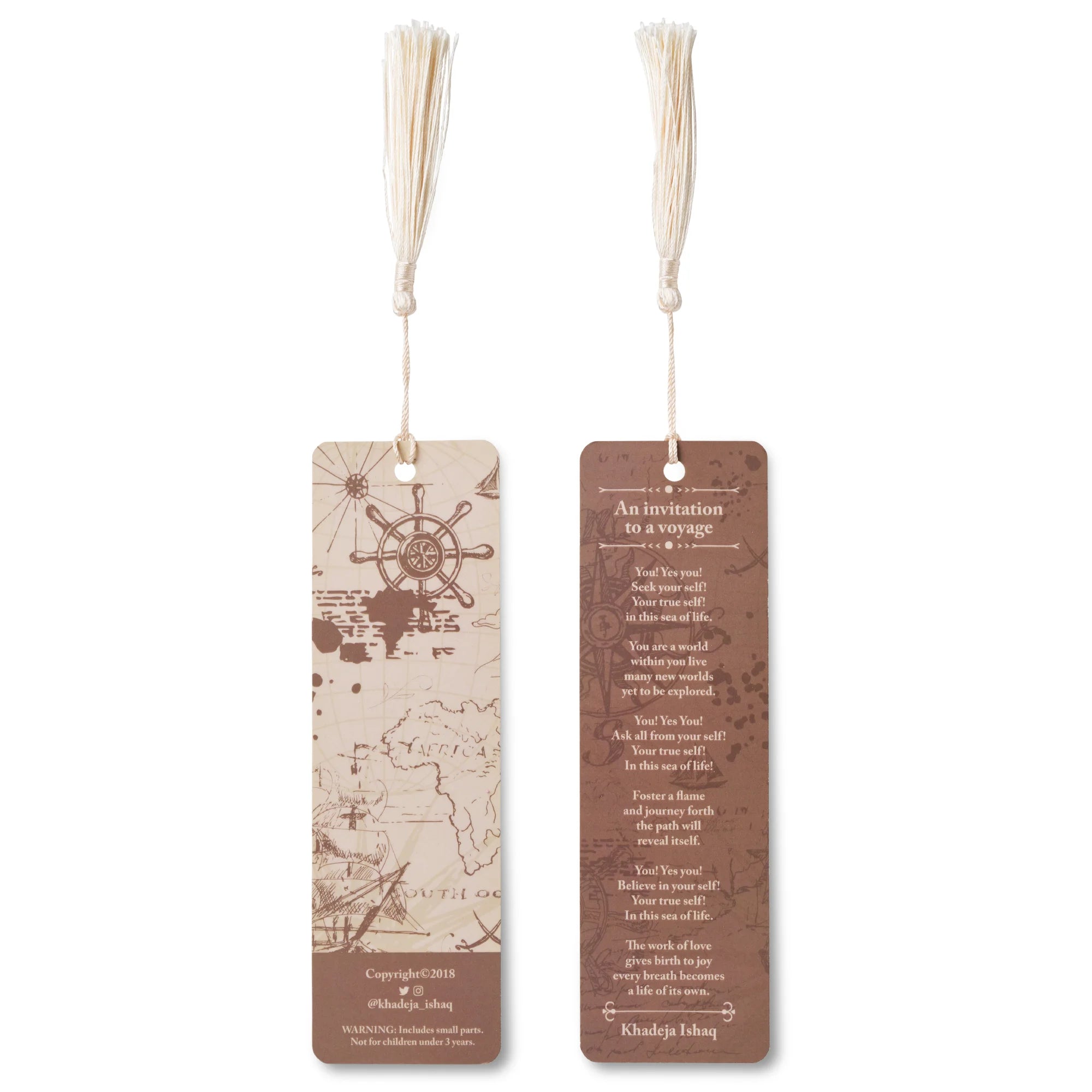 Poetry bookmark – voyage