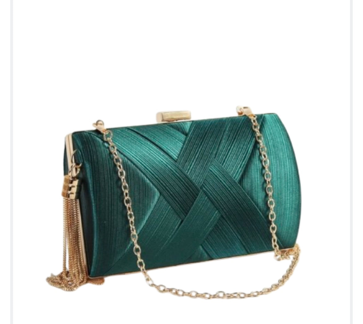 Emerald green clutch