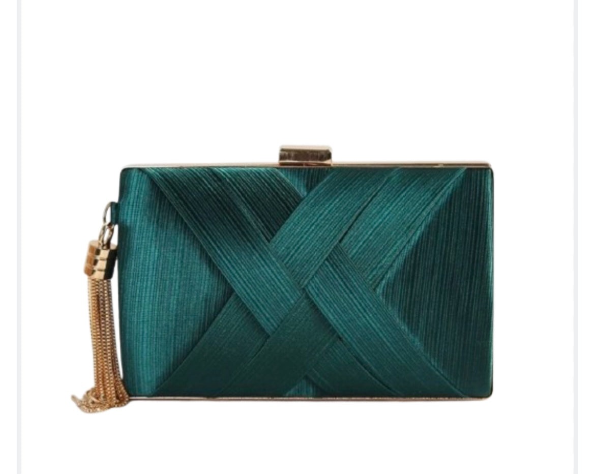 Emerald green clutch