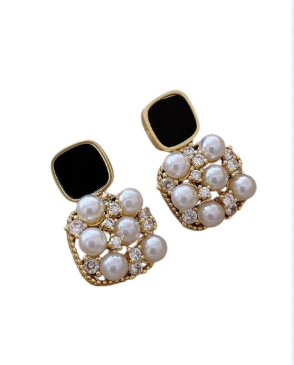 Faux pearl earrings