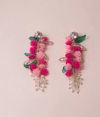 Flower decor earrings