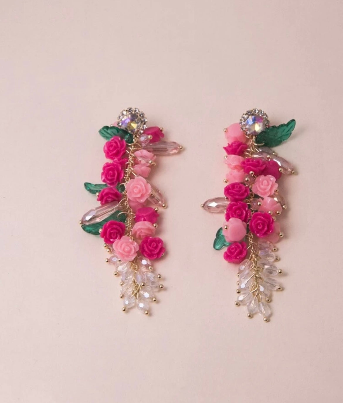 Flower decor earrings