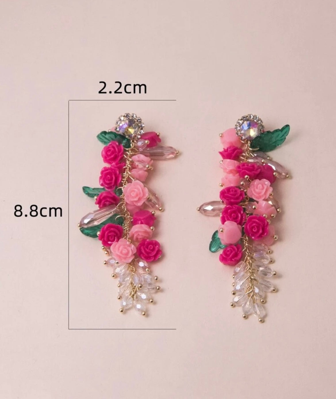 Flower decor earrings