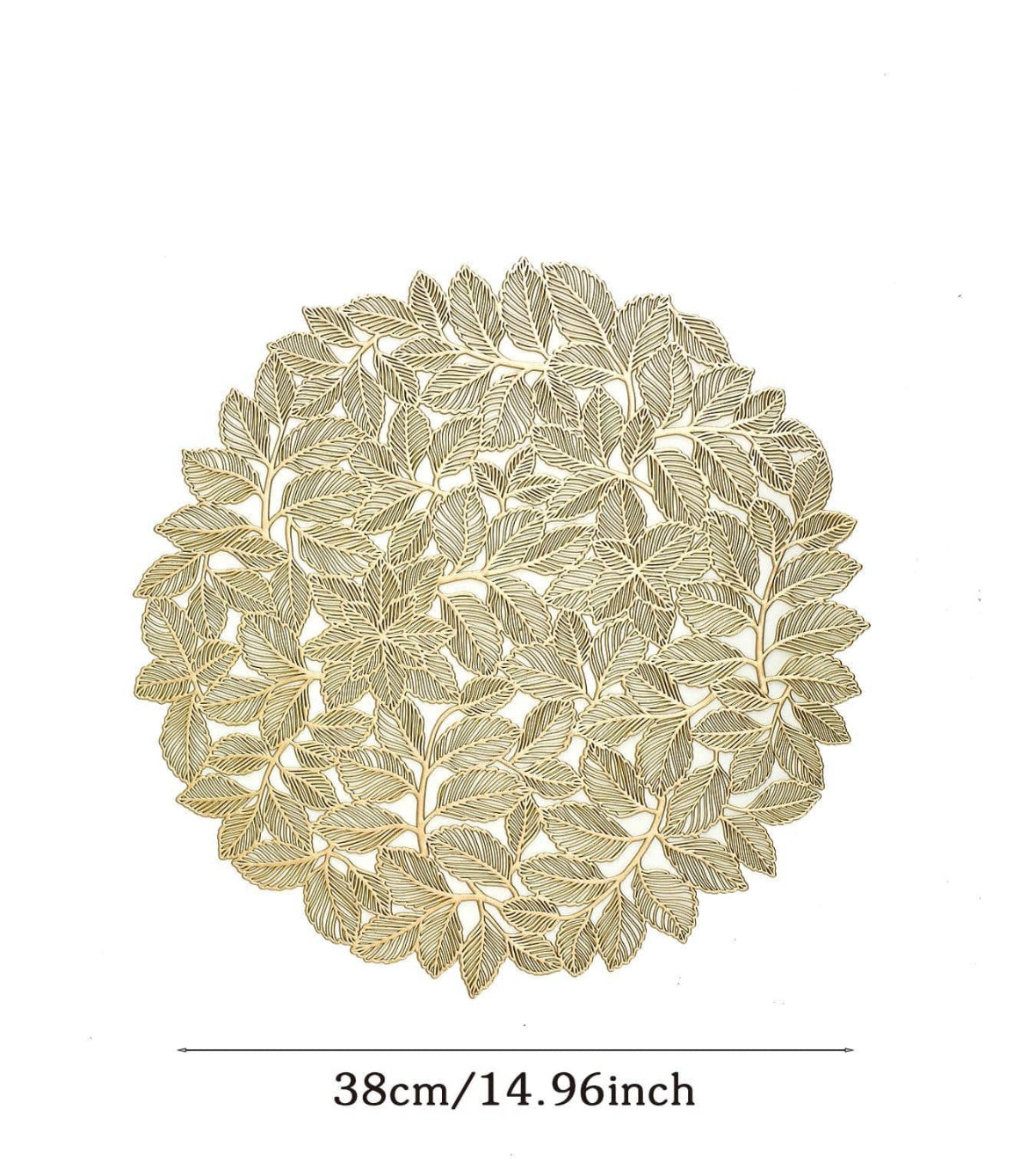 Leafy gold table place mat